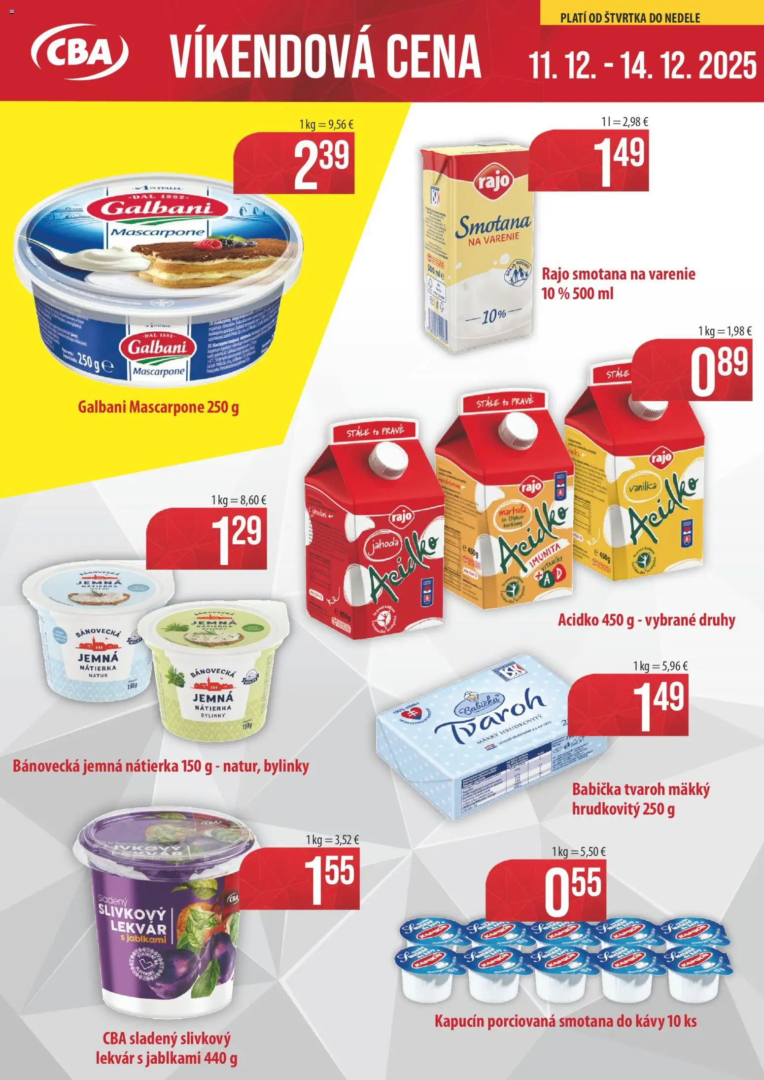 Náhľad CBA Verex letáku platného od 11.12.2025