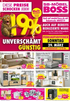 Vorschau von dem Prospekt des Geschäftes SB Möbel Boss, gültig ab dem 28.03.2026