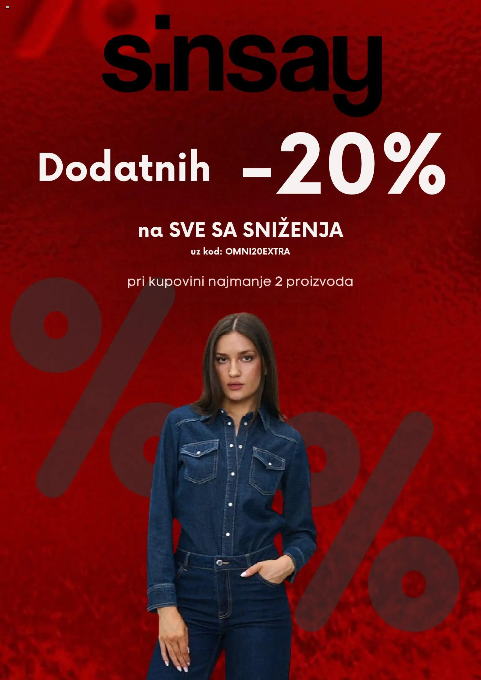 Pregled letka Katalog trgovine Sinsay vrijedi od 26.01.2026