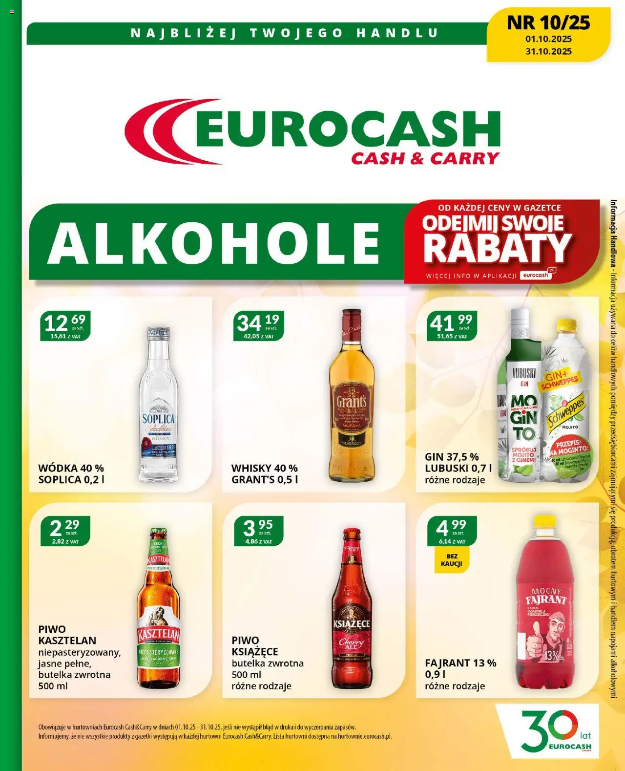 Eurocash Katalog Alkoholowy C&C od 01.10.2025 - Nowa Gazetka - Numer strony 1