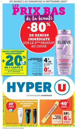 Prévisualisation de Catalogue La beauté à prix bas du magasin Hyper U formulaire valide 02/09/2025