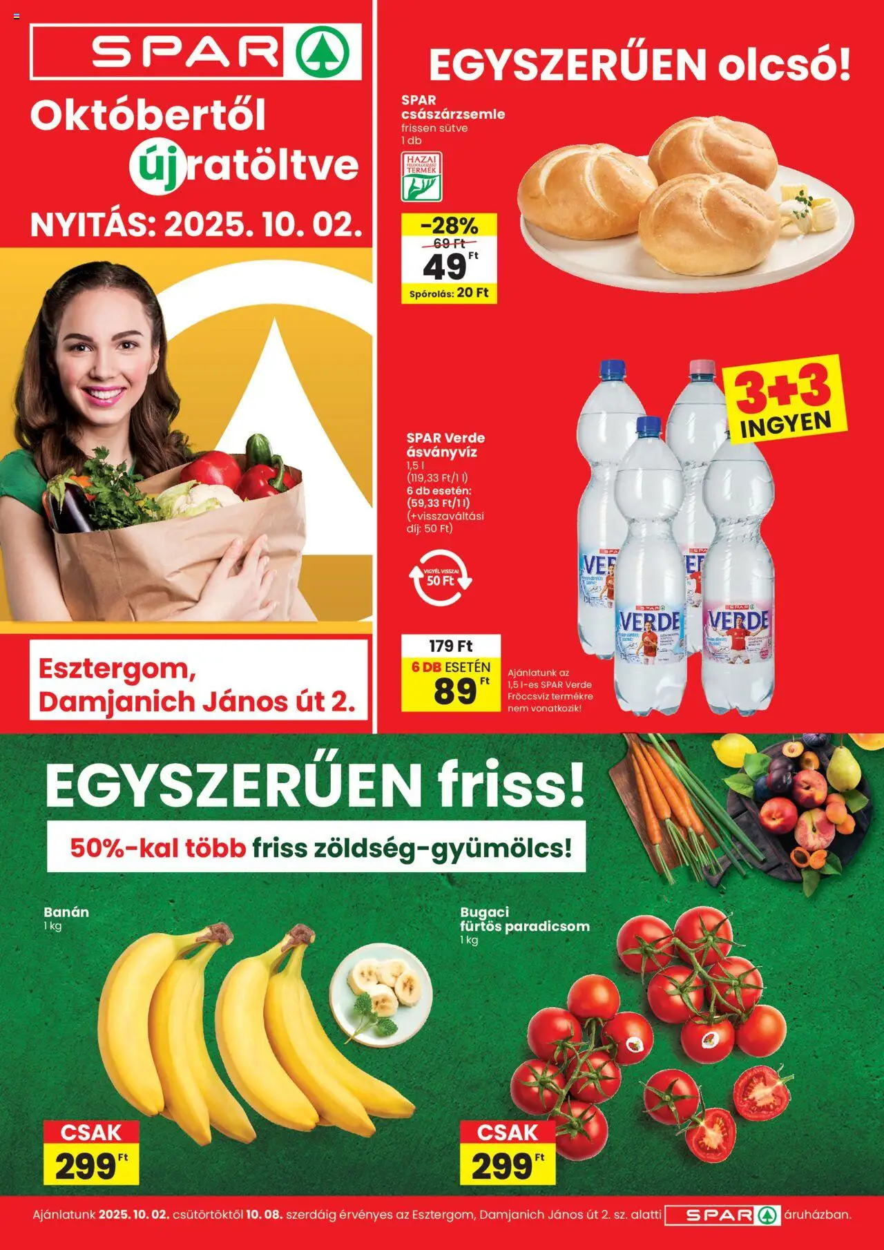 Spar aktuális szórólap, érvényes 2025.10.02.-től - 1 oldal