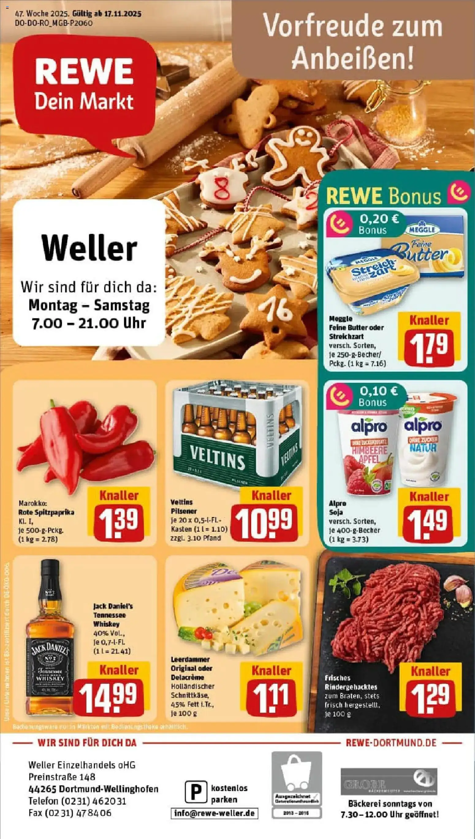 Vorschau von dem Prospekt des Geschäftes Rewe, gültig ab dem 17.11.2025