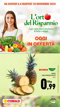 Anteprima dell'opuscolo Volantino Orto del Risparmio Lombardia dal negozio Conad valido da 06/11/2025