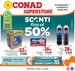 Anteprima dell'opuscolo Sconti fino al 50% dal negozio Conad valido da 11/03/2026