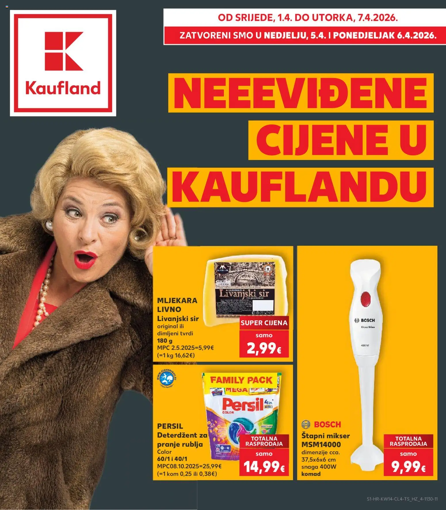 Pregled letka Split-Ravne njive trgovine Kaufland vrijedi od 01.04.2026