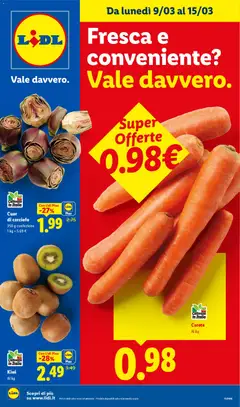 Anteprima dell'opuscolo Lidl volantino Fresca e conveniente dal negozio Lidl valido da 09/03/2026