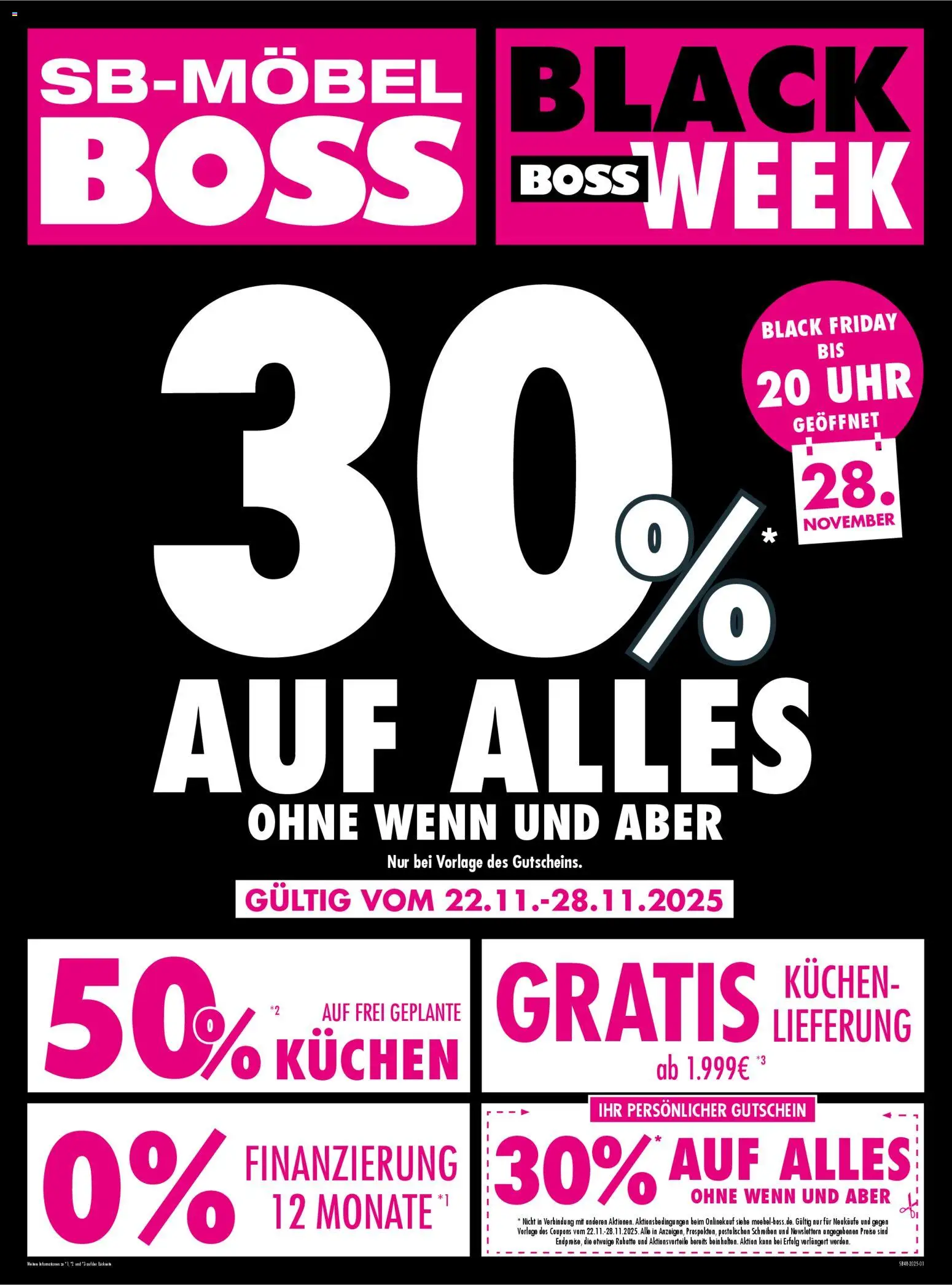 Vorschau von dem Prospekt des Geschäftes SB Möbel Boss, gültig ab dem 22.11.2025 - Uhr, Kuchen