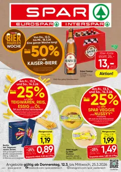 Vorschau der Angebote: Spar Spar Flugblatt - Oberösterreich gültig ab 12.03.2026