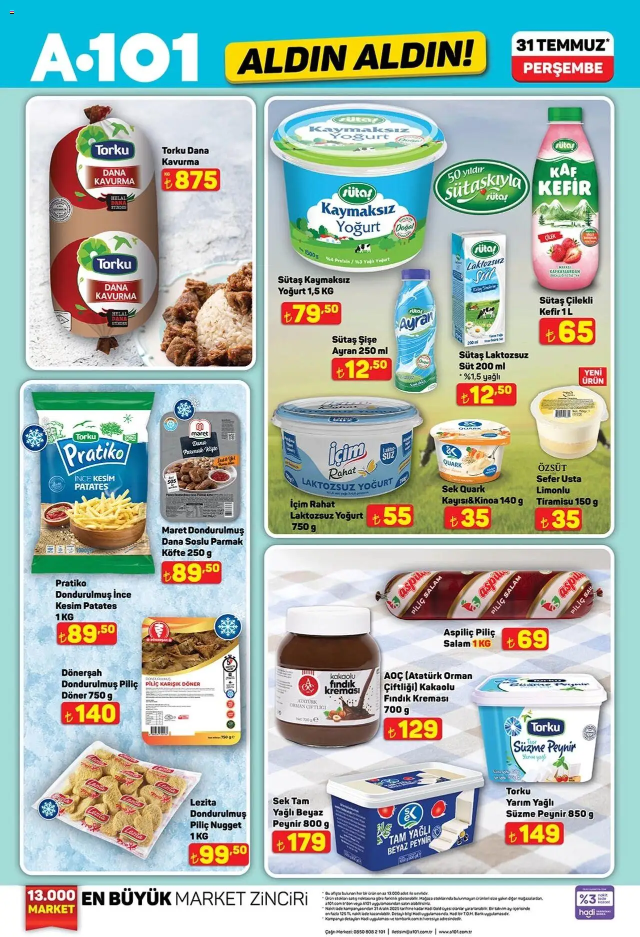 A101 Katalog Aldın Aldın (31 Temmuz 2025) - Broşür bu hafta - Sayfa numarası 1