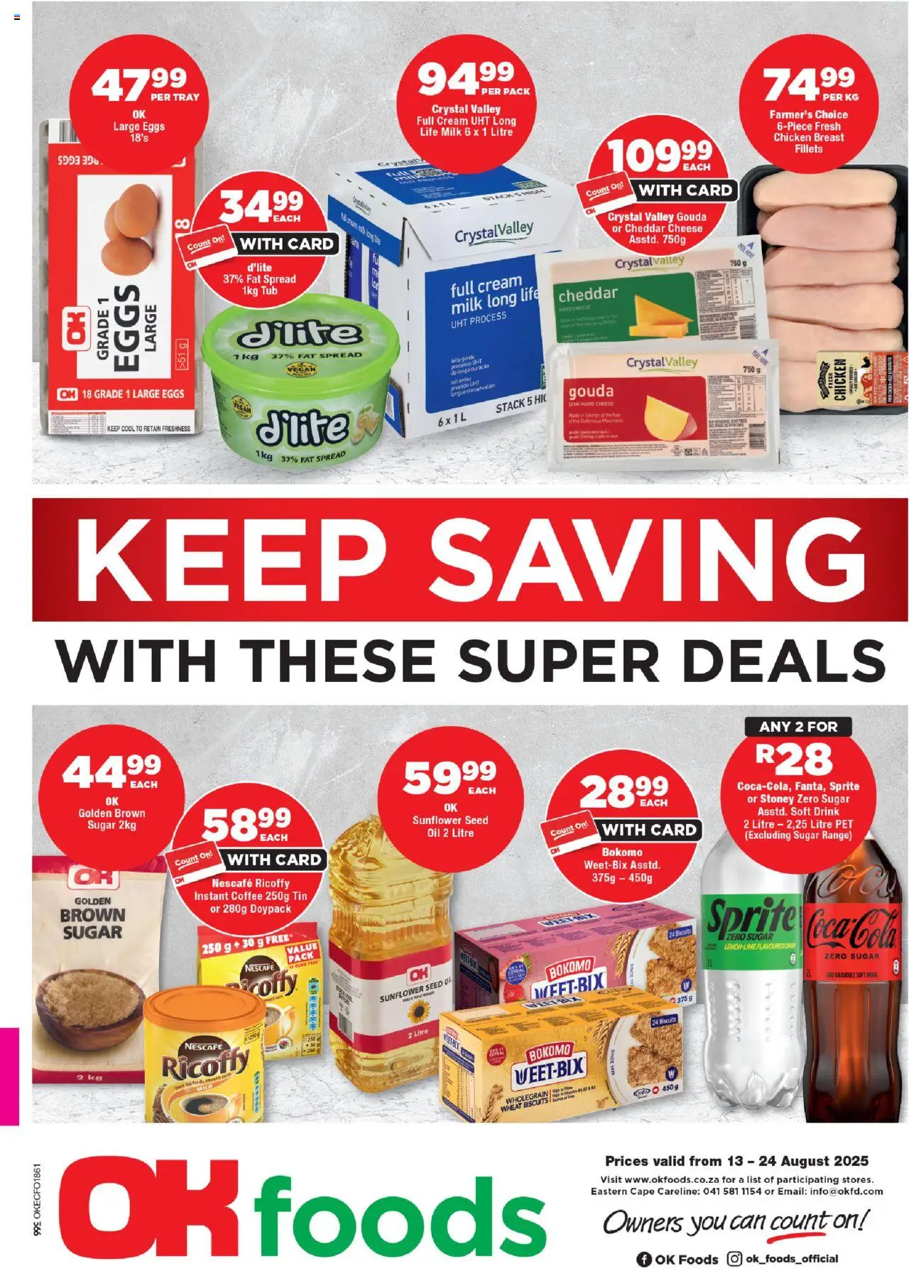 OK Foods Eastern Cape - Specials from 13/08 - 24/08/2025 > Promotions