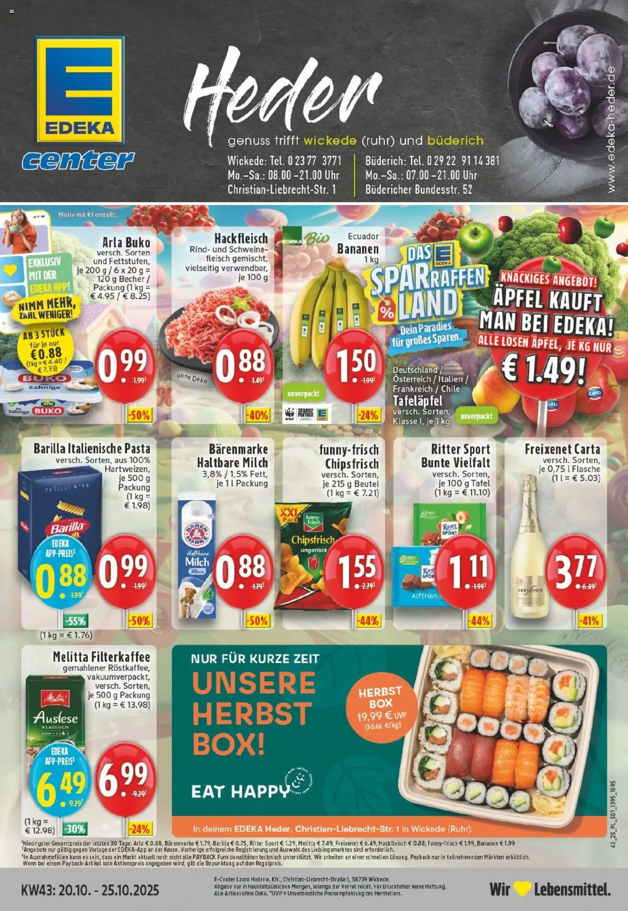 EDEKA Prospekt ab 19.10.2025 - Prospekt Wickede Online