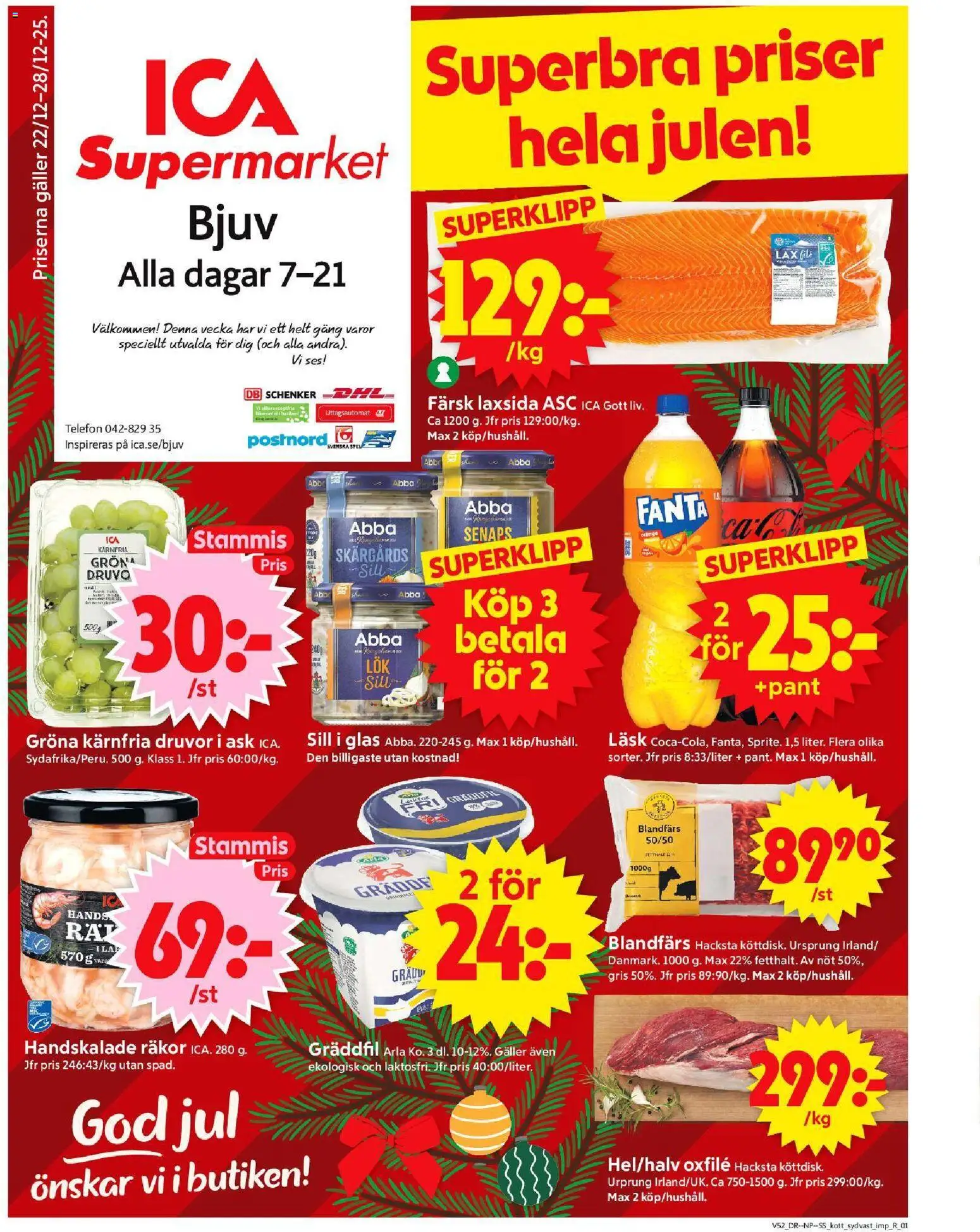 Förhandsgranska reklamblad Bjuv från butik ICA Supermarket gäller från 22/12/2025