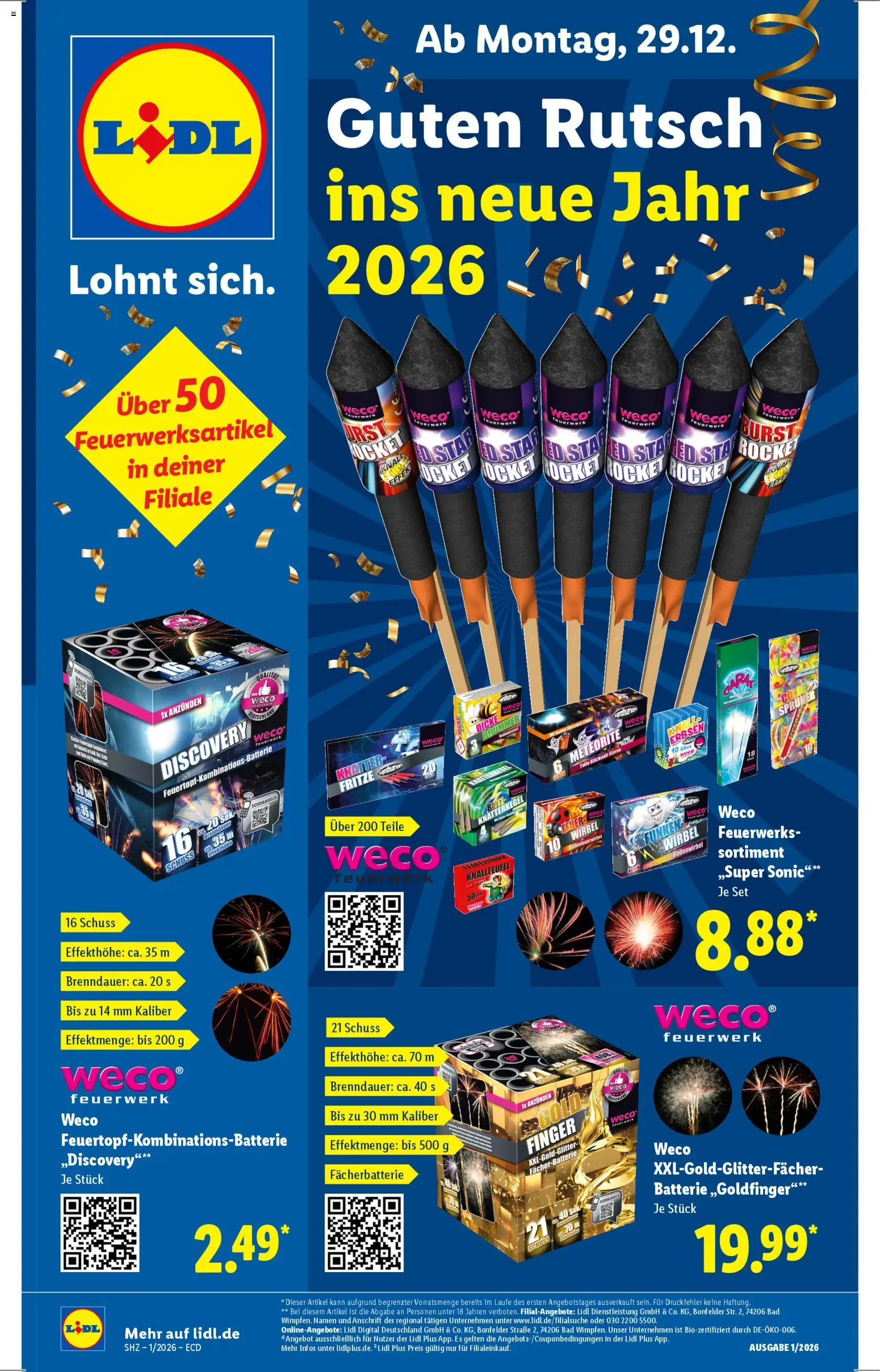 Vorschau von dem Prospekt des Geschäftes Lidl, gültig ab dem 29.12.2025