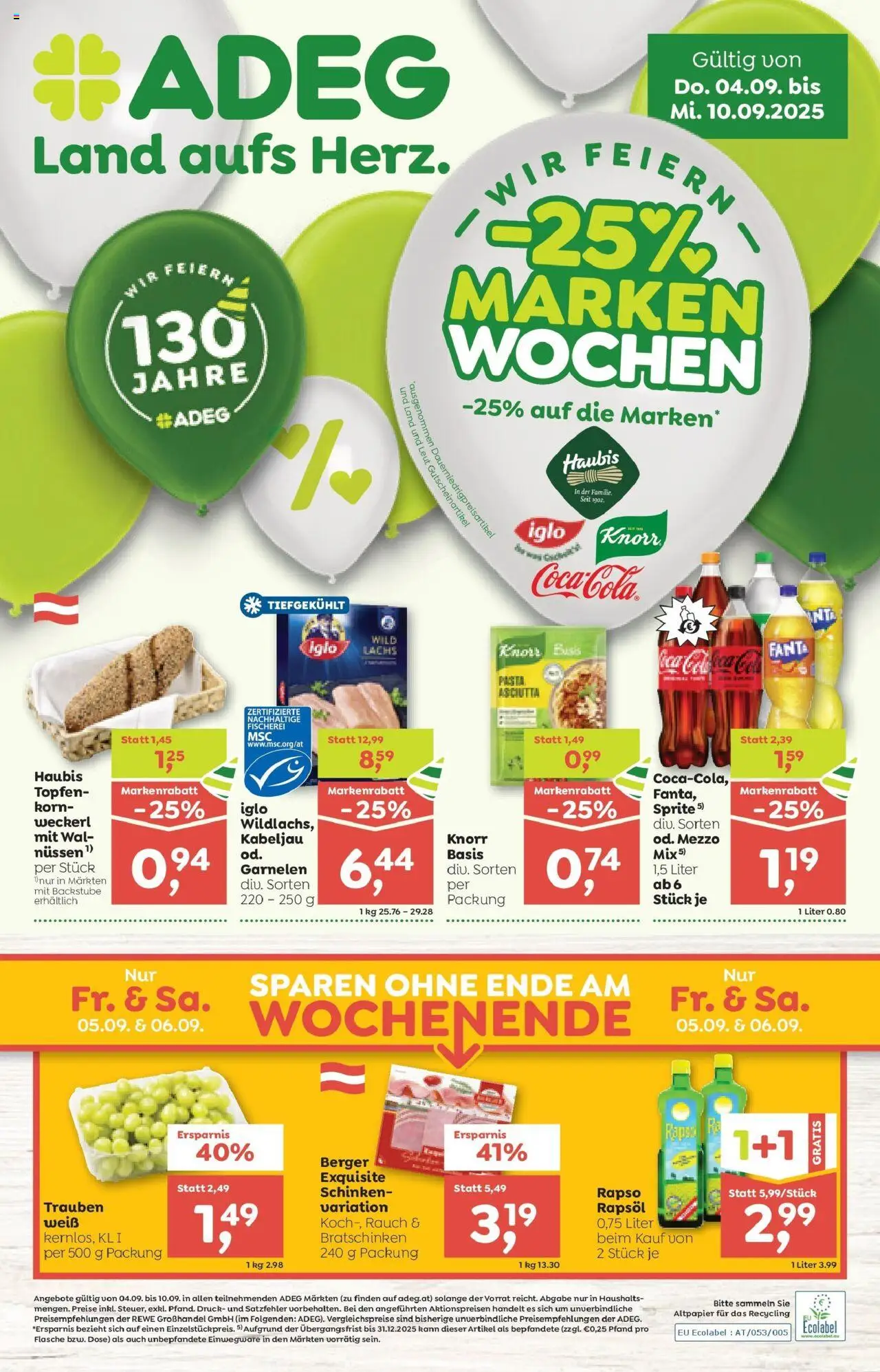  ADEG Weissenbach, Hausmening, Muehldorf ab (04.09.2025 - 10.09.2025) - Seite 1