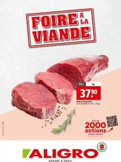 Vorschau des Merkblatts Aktionen Foire à la Viande Chavannes, Matran, Genf, Sitten vom Shop Aligro gültig von 23.02.2026 bis 28.02.2026