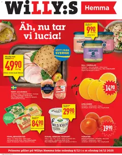 Förhandsgranska reklamblad Aktuella reklamblad Willys Hemma från butik Willys gäller från 08/12/2025