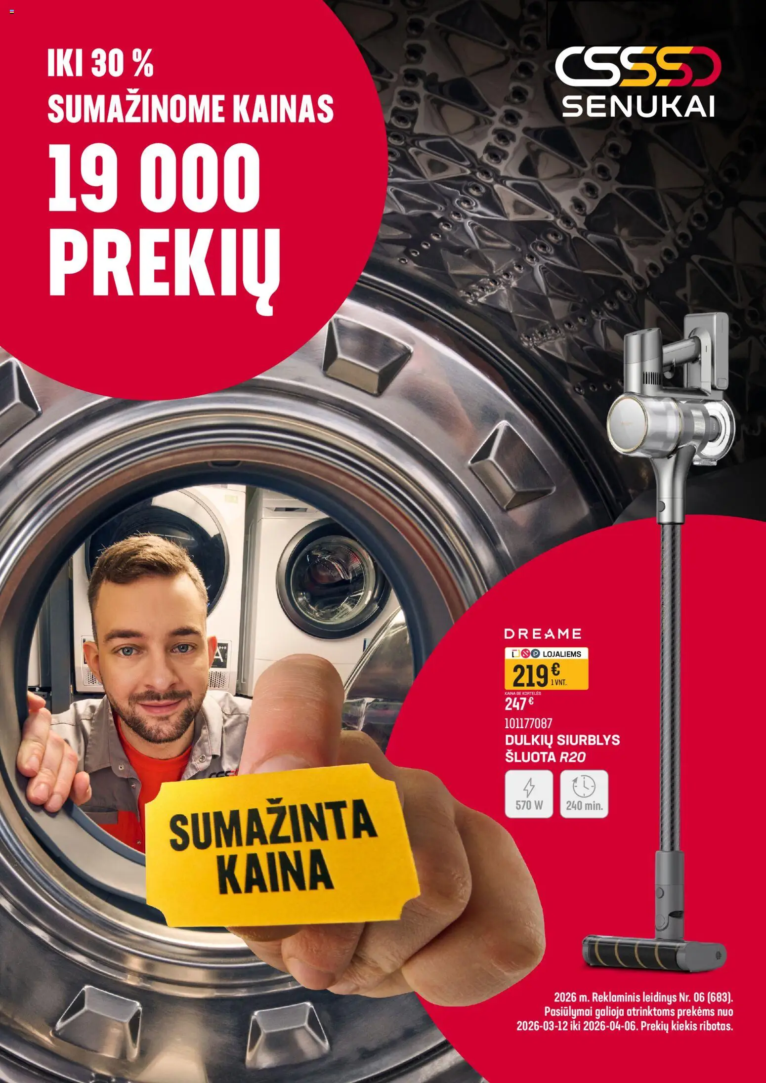 Senukai parduotuvės leidinio Senukai leidinys galiojančio nuo 2026.03.12 peržiūra