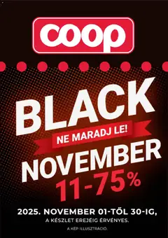 COOP - Black Friday megtekintése, amely érvényes 2025.11.01.-től