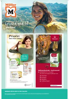Vorschau des Merkblatts Aktionen Gesund und Fit vom Shop Müller gültig von 31.07.2025 bis 27.08.2025