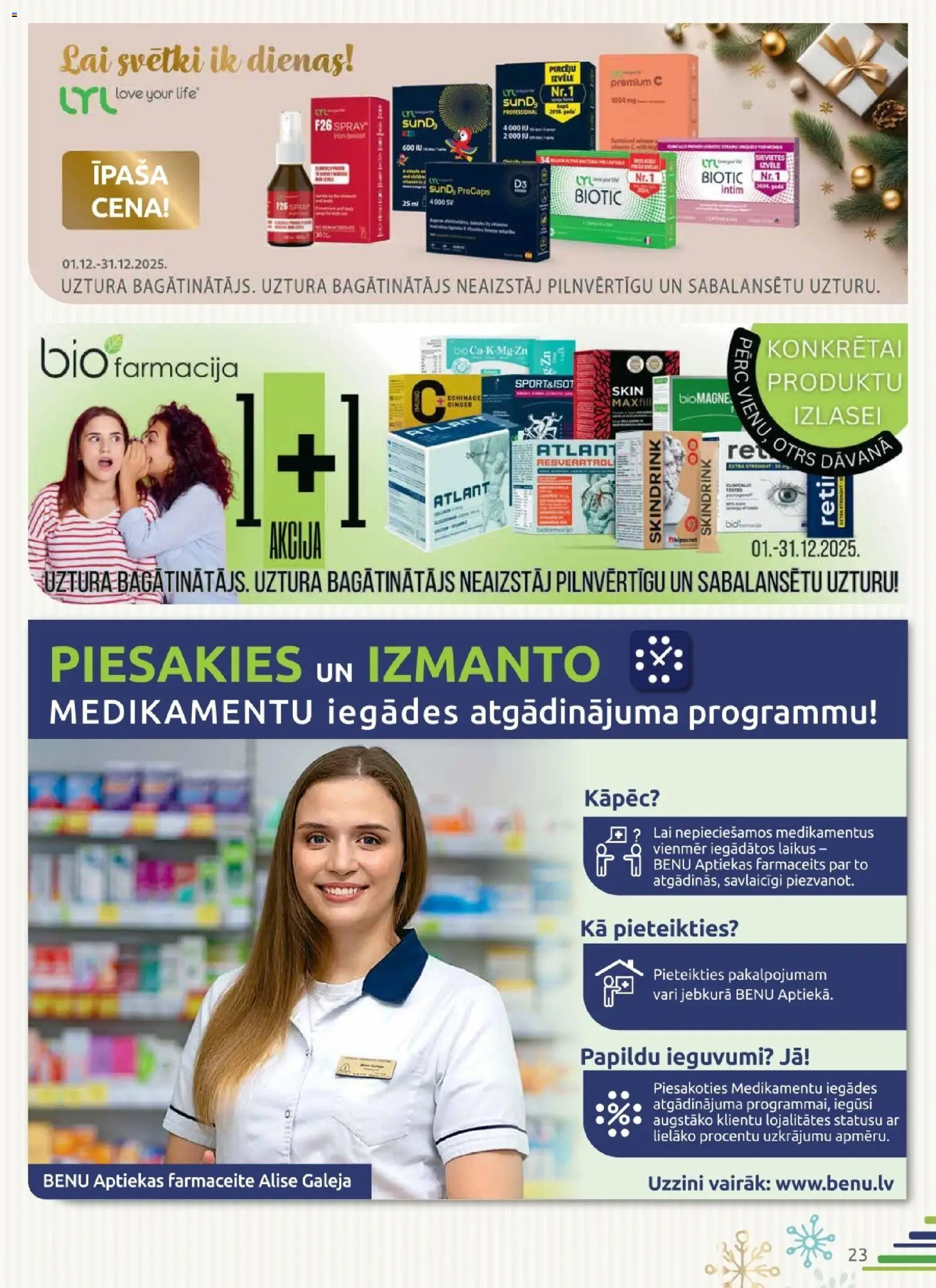 Skatīt BENU akciju bukletu, derīgs no 2025.12.01