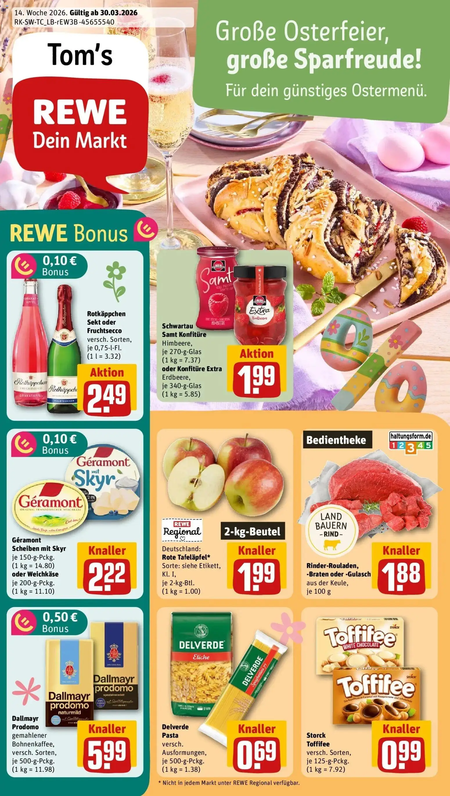 Vorschau von dem Prospekt des Geschäftes Rewe, gültig ab dem 30.03.2026