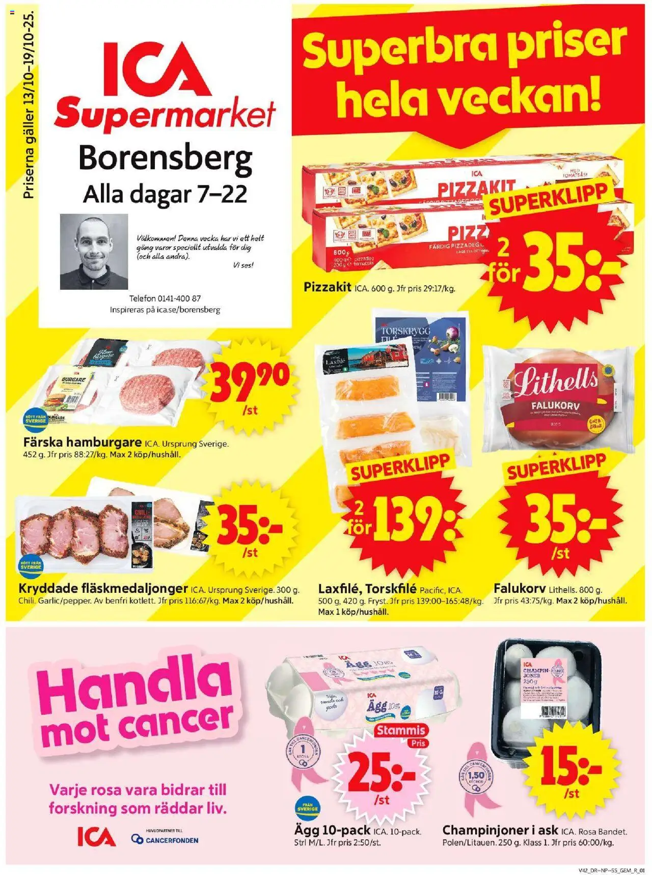 Borensberg är giltig 13/10 2025 > Veckans Erbjudanden gäller från 13/10/2025 till 19/10/2025 sidnummer 1