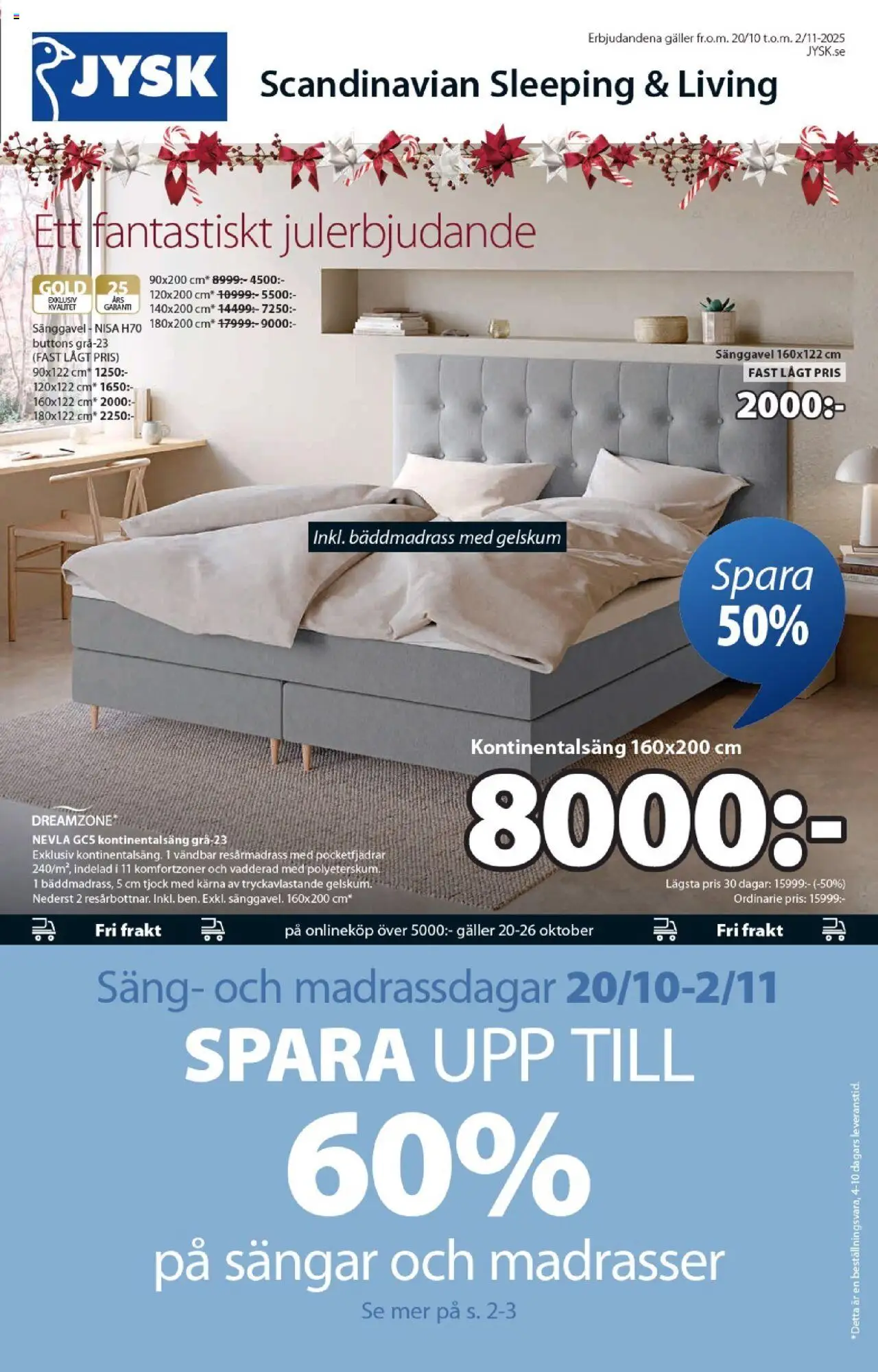 Aktuella reklamblad JYSK är giltig 20/10 2025 > Veckans Erbjudanden gäller från 20/10/2025 till 02/11/2025 sidnummer 1