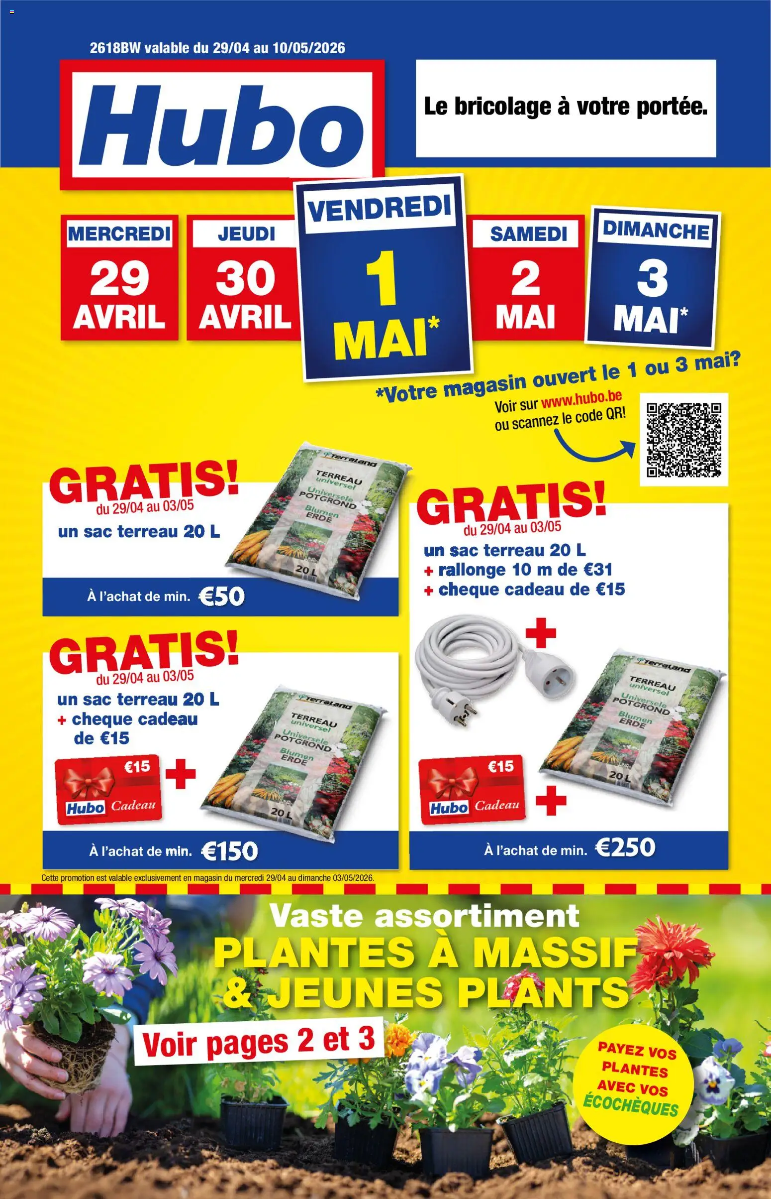 Voorbeeld van Hubo Publicité van winkel Hubo geldig vanaf 29/04/2026