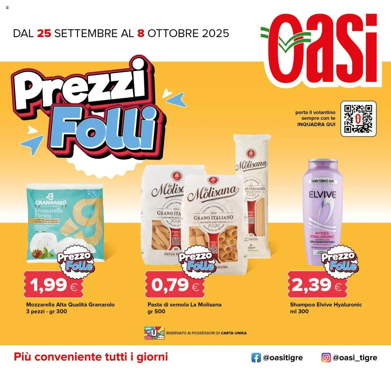 Volantino Oasi valido da 25/09/2025 numero di pagina 1