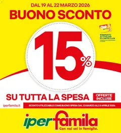 Anteprima dell'opuscolo Famila volantino Buono Sconto dal negozio Famila valido da 19/03/2026
