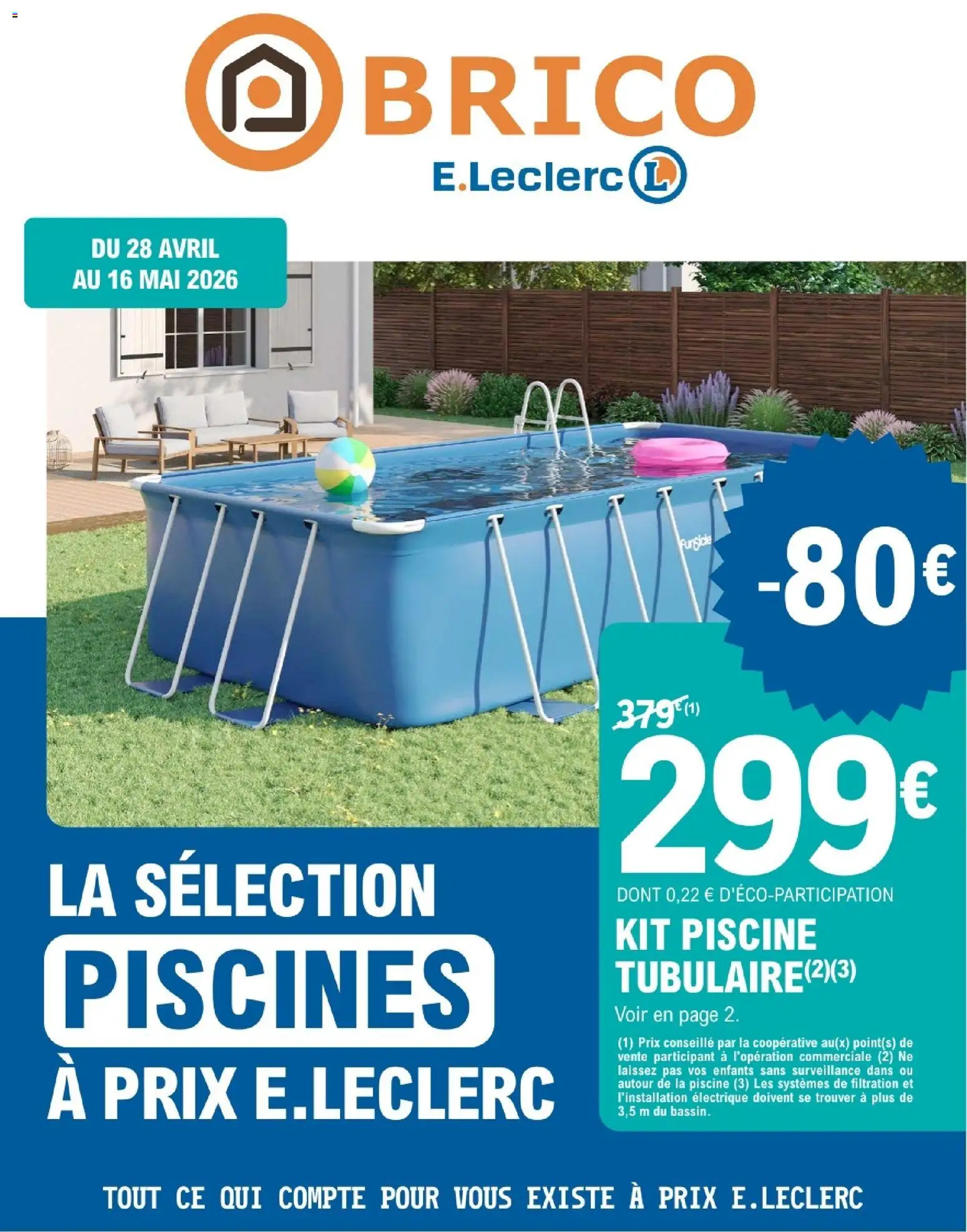 Prévisualisation de Brico E.Leclerc - Piscines du magasin Brico E.Leclerc formulaire valide 28/04/2026