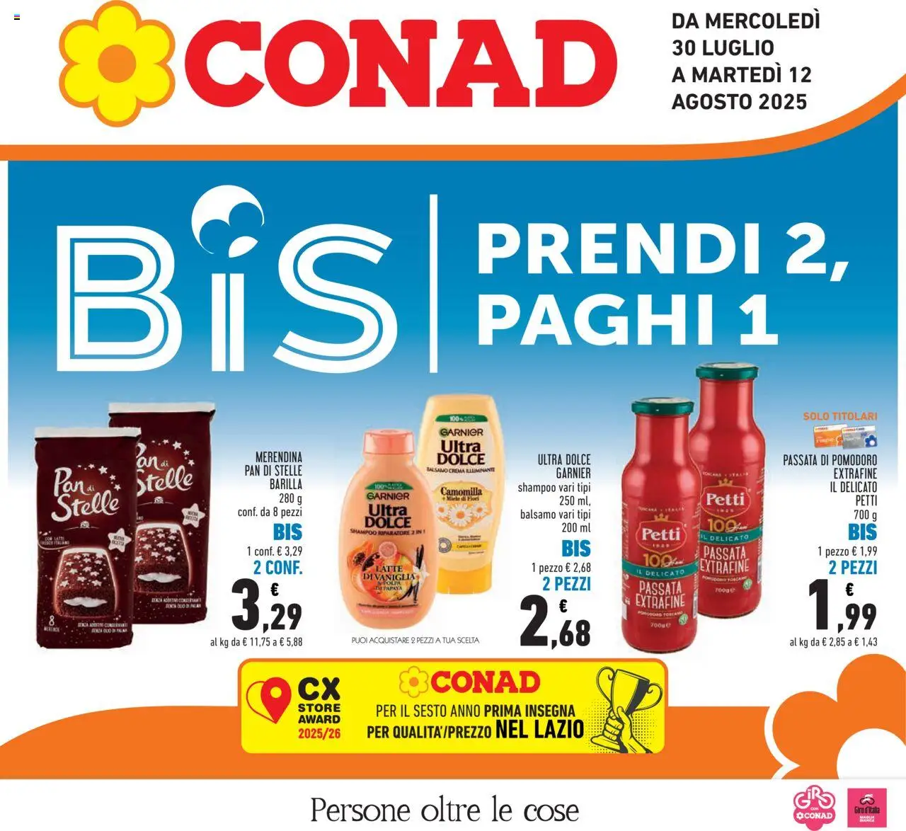 Volantino Conad valido da 30/07/2025 numero di pagina 1