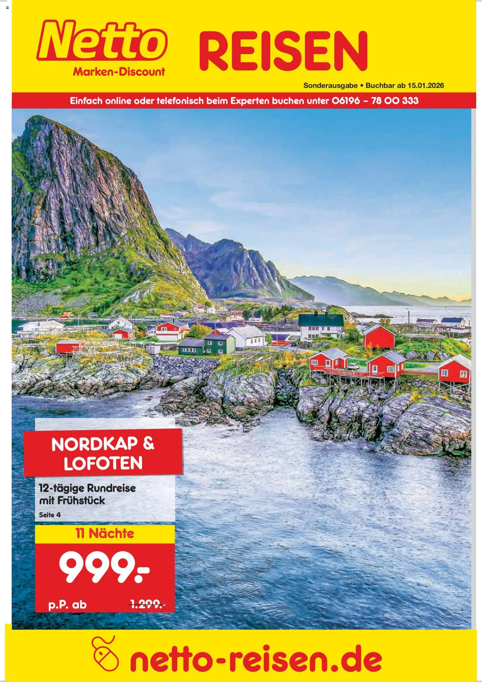 Vorschau von dem Prospekt des Geschäftes Netto Reisen, gültig ab dem 15.01.2026