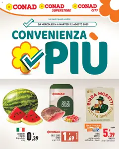 Anteprima dell'opuscolo Volantino Convenienza Più Lazio dal negozio Conad valido da 06/08/2025