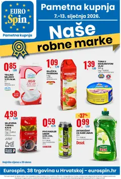 Pregled letka Katalog trgovine Eurospin vrijedi od 07.01.2026