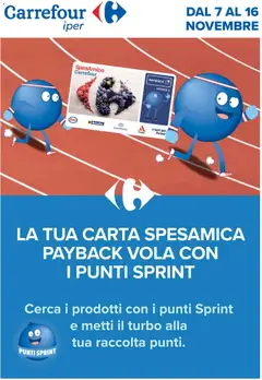 Anteprima dell'opuscolo Volantino Iper - Punti Sprint Payback dal negozio Carrefour valido da 07/11/2025