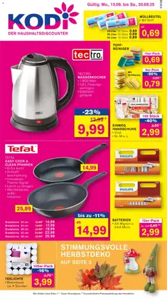 Vorschau von dem Prospekt des Geschäftes KODi, gültig ab dem 15.09.2025