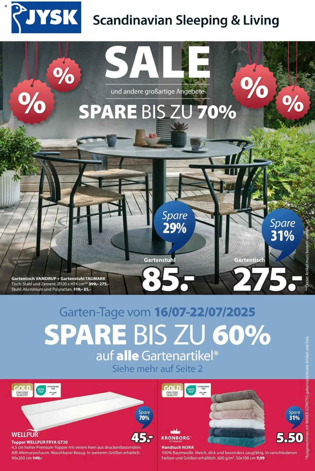 JYSK Angebote ab (16.07.2025 - 30.07.2025) - Seite 1