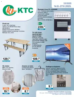 Pregled letka Katalog Tehnike i posuđa trgovine KTC vrijedi od 14.08.2025