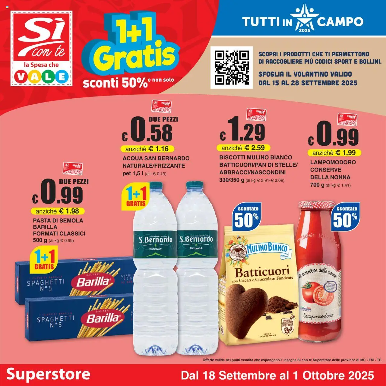 Volantino Sì con Te valido da 18/09/2025 numero di pagina 1