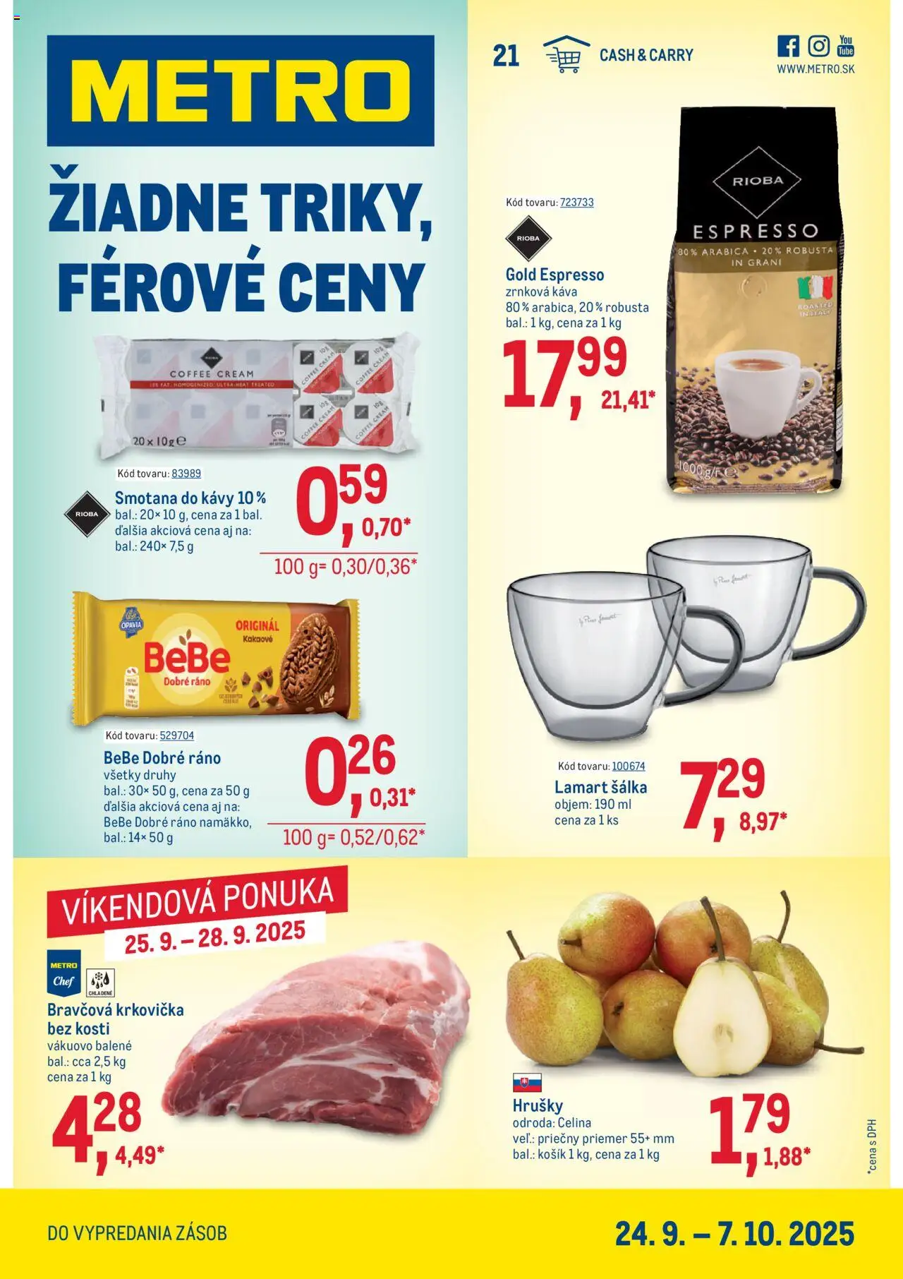Metro Maloobchod (24.09. - 07.10.2025) - Akčná ponuka