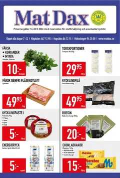Förhandsgranska reklamblad Matdax erbjudanden från butik Matdax gäller från 16/03/2026