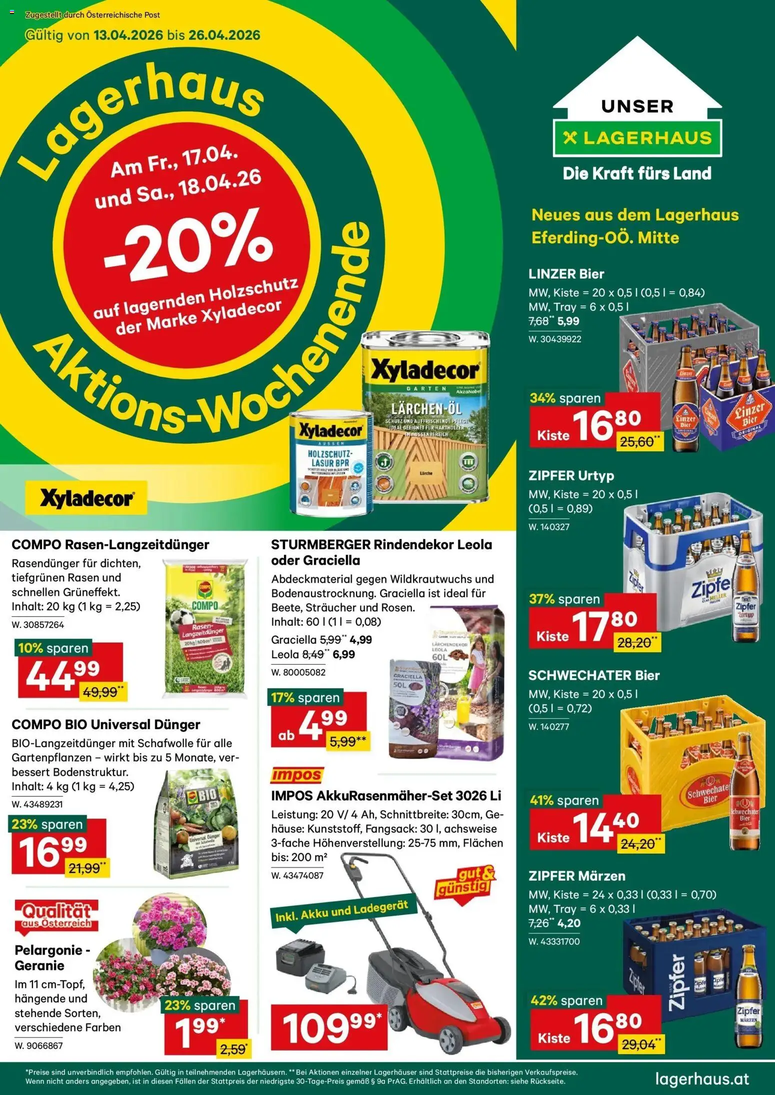 Vorschau der Angebote: Lagerhaus Lagerhaus Wochen Angebote gültig ab 13.04.2026