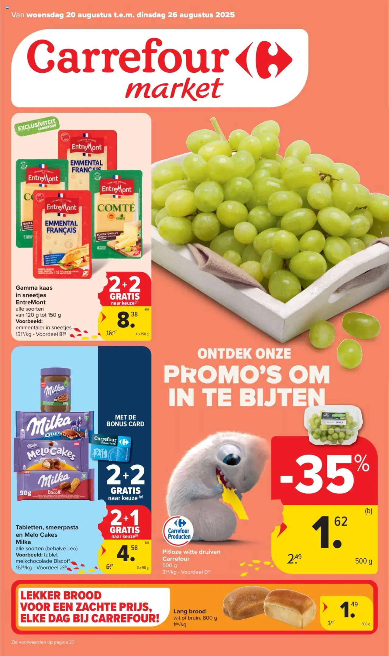 Carrefour market shop Folder week 34 geldig vanaf 20/08/2025 - Paginanummer 1