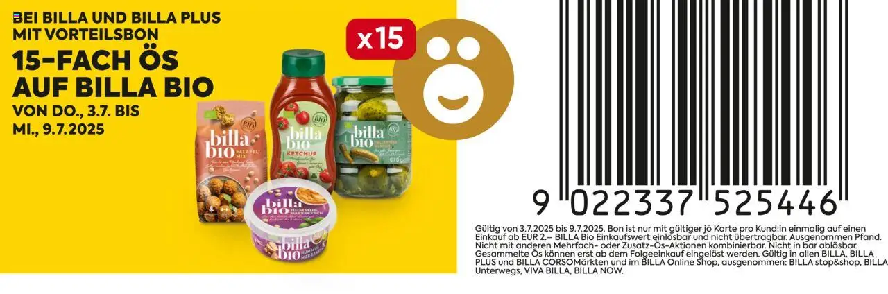  BILLA Flugblatt ab 03.07.2025 vorschau >> 15-fach Ös - Seite 1 - Ketchup