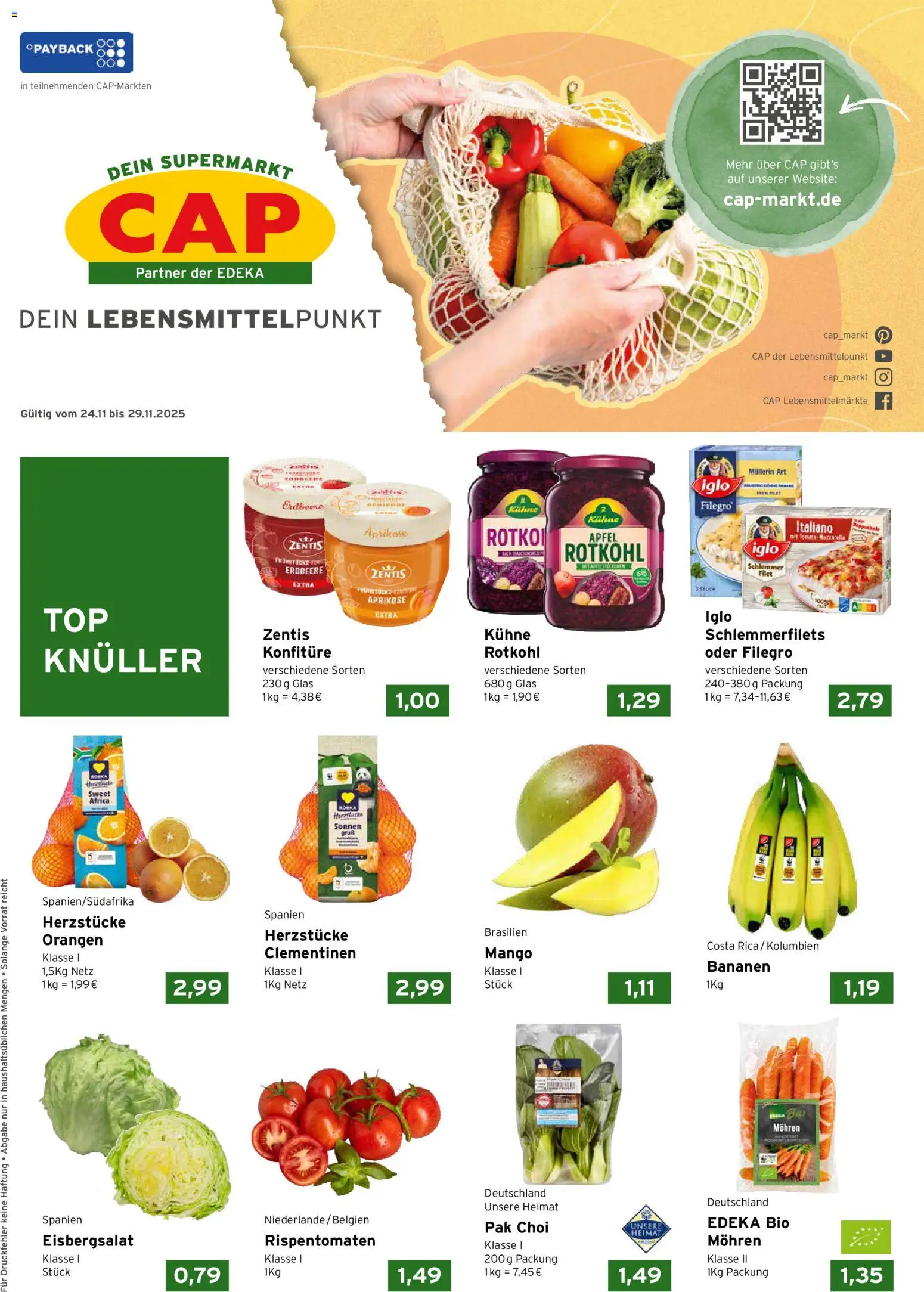 Vorschau von dem Prospekt des Geschäftes CAP Markt, gültig ab dem 24.11.2025