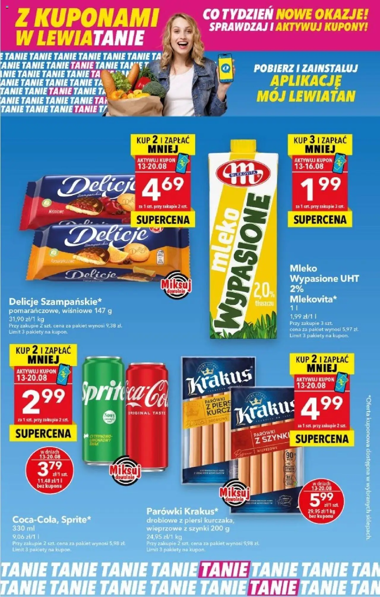Lewiatan gazetka od 13.08.2025 - Promocje "Z Kuponami w Lewiatanie" - Numer strony 1