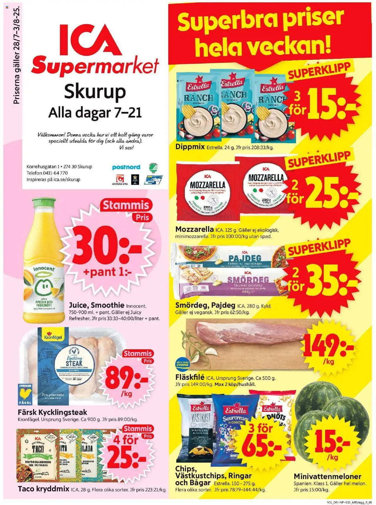Skurup är giltig 28/07 2025 > Veckans Erbjudanden gäller från 28/07/2025 till 03/08/2025 sidnummer 1