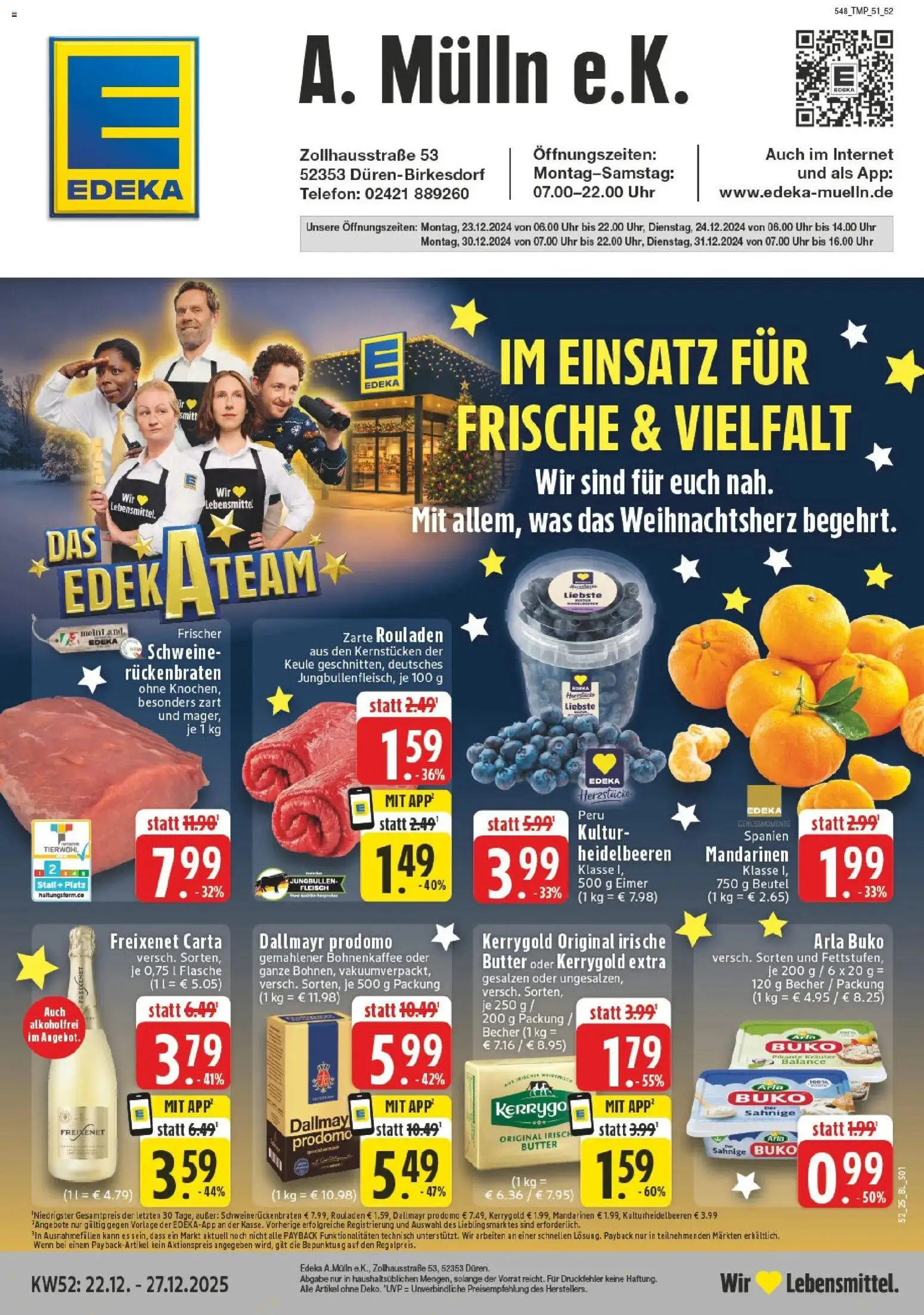 Vorschau von dem Prospekt des Geschäftes Edeka, gültig ab dem 22.12.2025